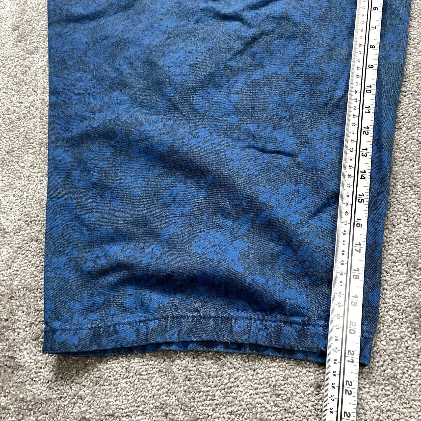 Vintage VINTAGE? (No) Woman Within Jeans Pants Womens Plus 36WP Blue Classic Fit Capri Floral 46x21 Size 32" / US 10 / IT 46 - 4 Thumbnail