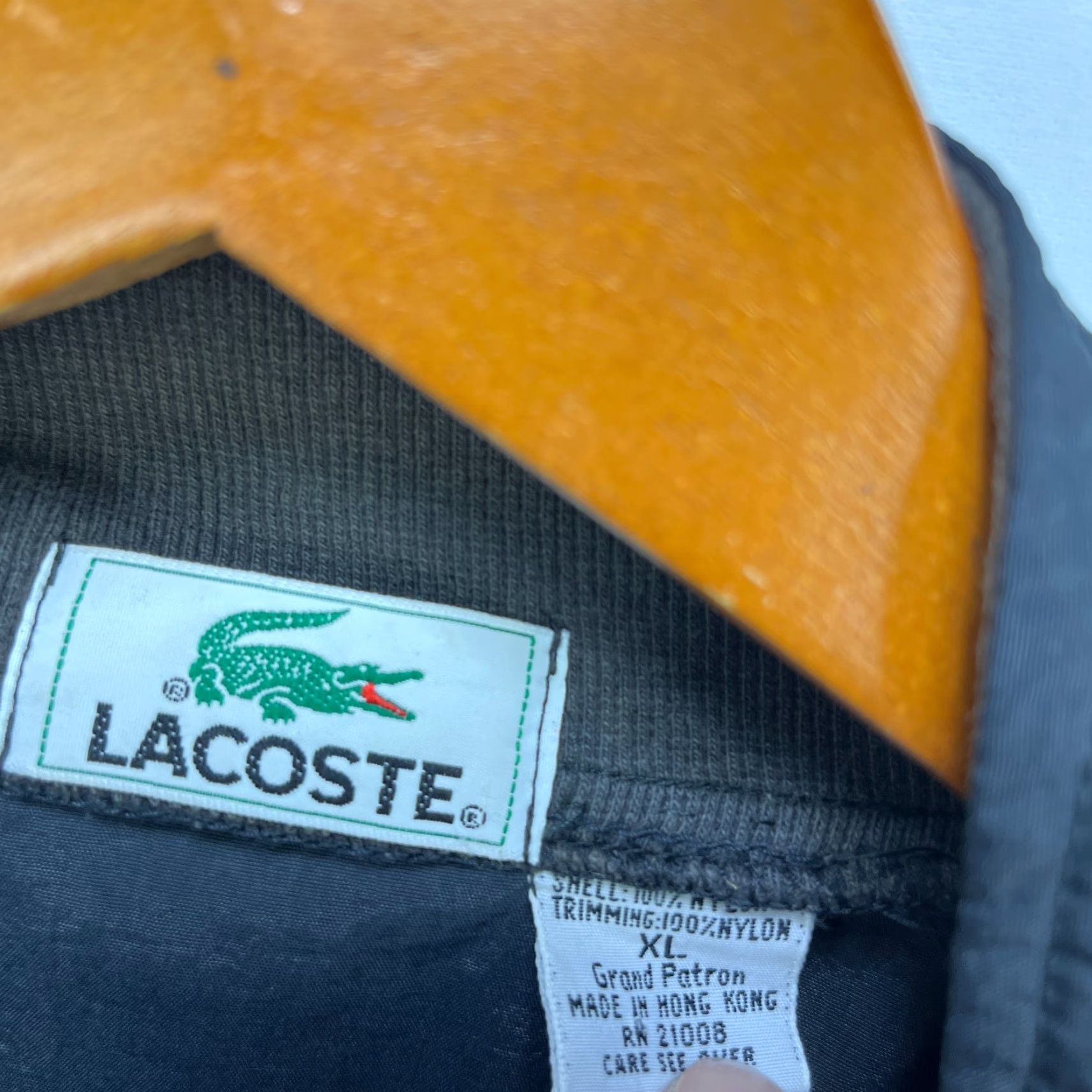 Lacoste VINTAGE Lacoste Windbreaker Jacket XL Black Men XL Nylon Lining Zip Style Windbreaker 90s Inspired Size US XL / EU 56 / 4 - 6 Thumbnail