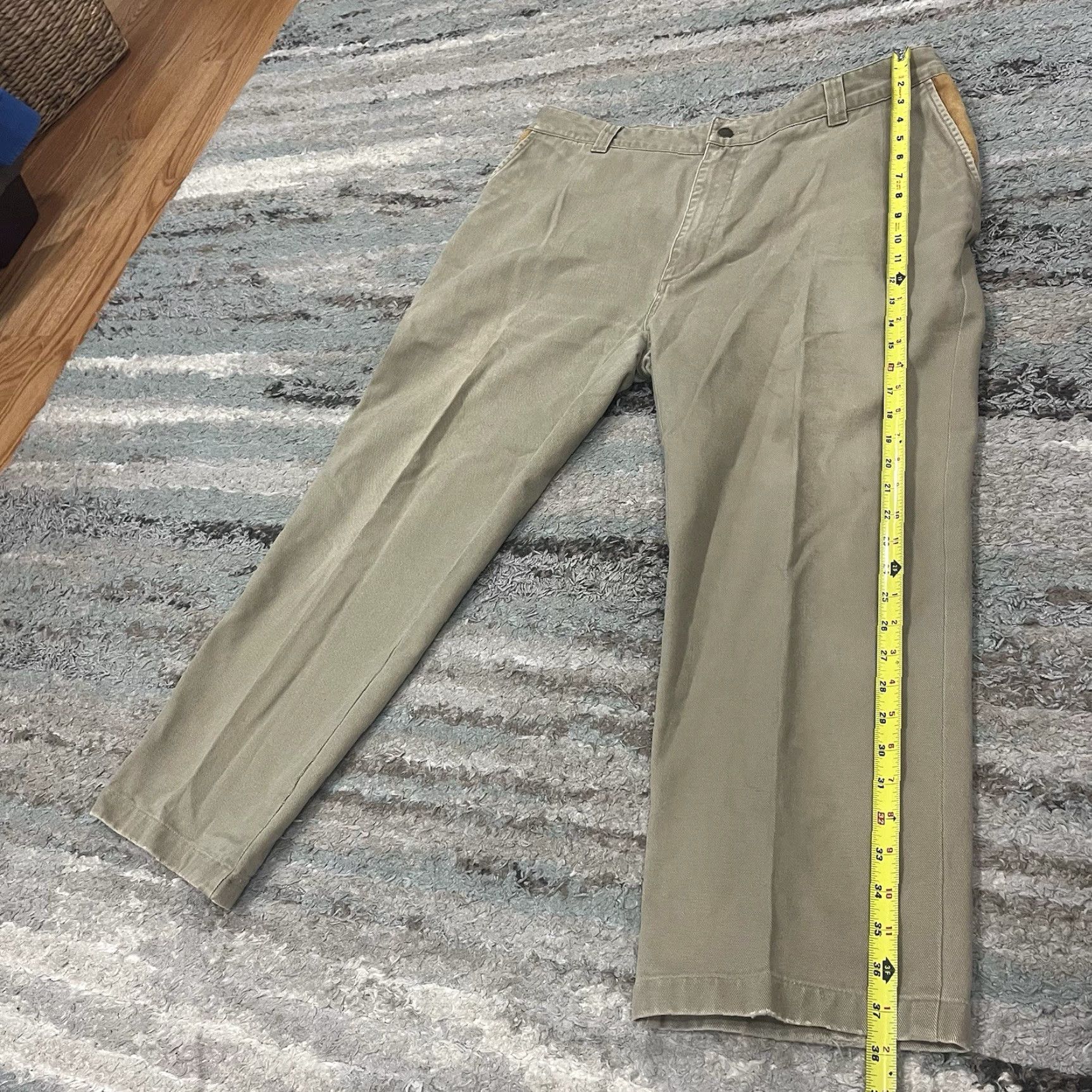 Orvis Orvis Pants Beige Straight Men's 34 Khakis Flat Front Canvas Cotton Pockets Inseam 24in Regular Regular Men Size US 34 / EU 50 - 5 Thumbnail