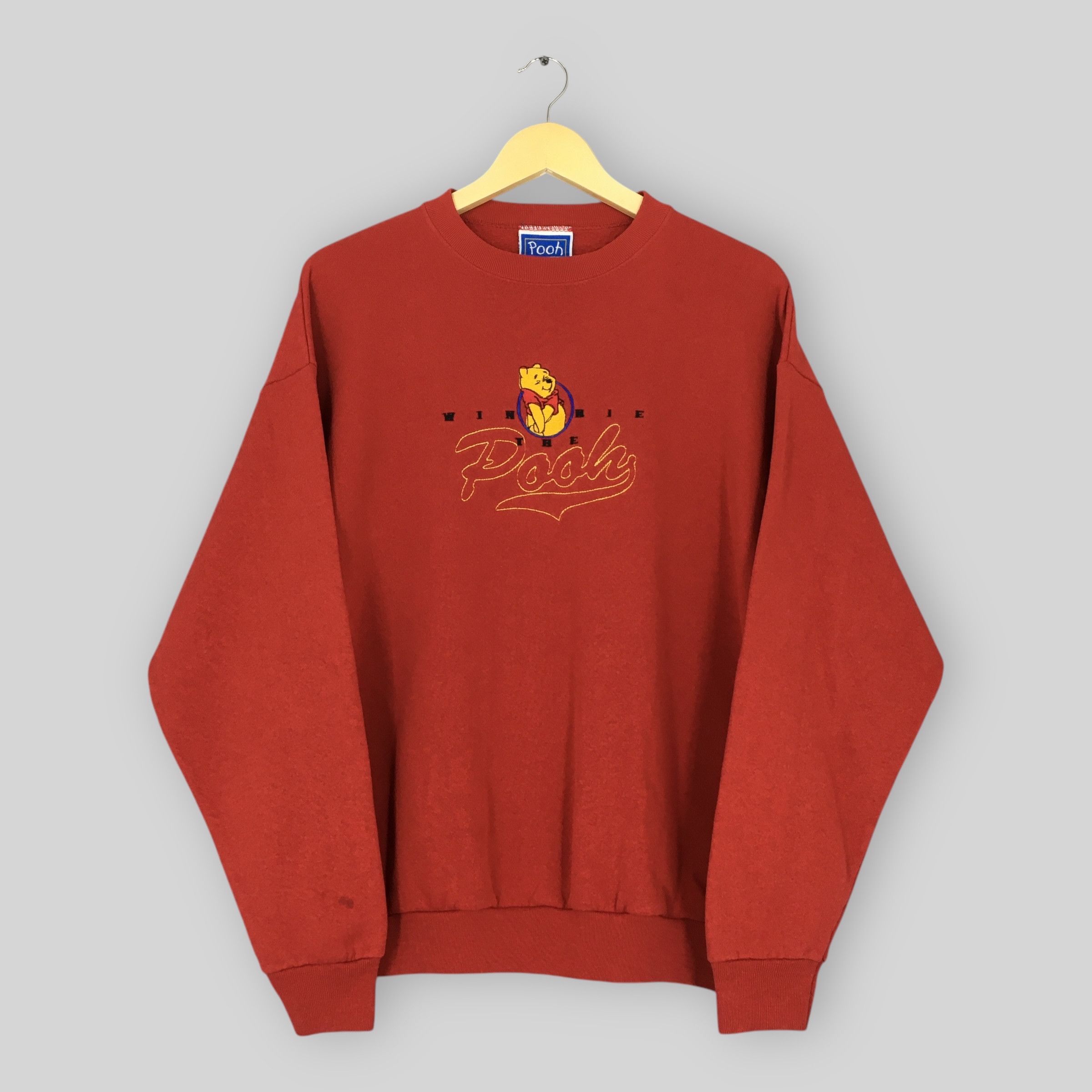 Vintage 90s Winnie The Pooh Red Sweatshirt Large