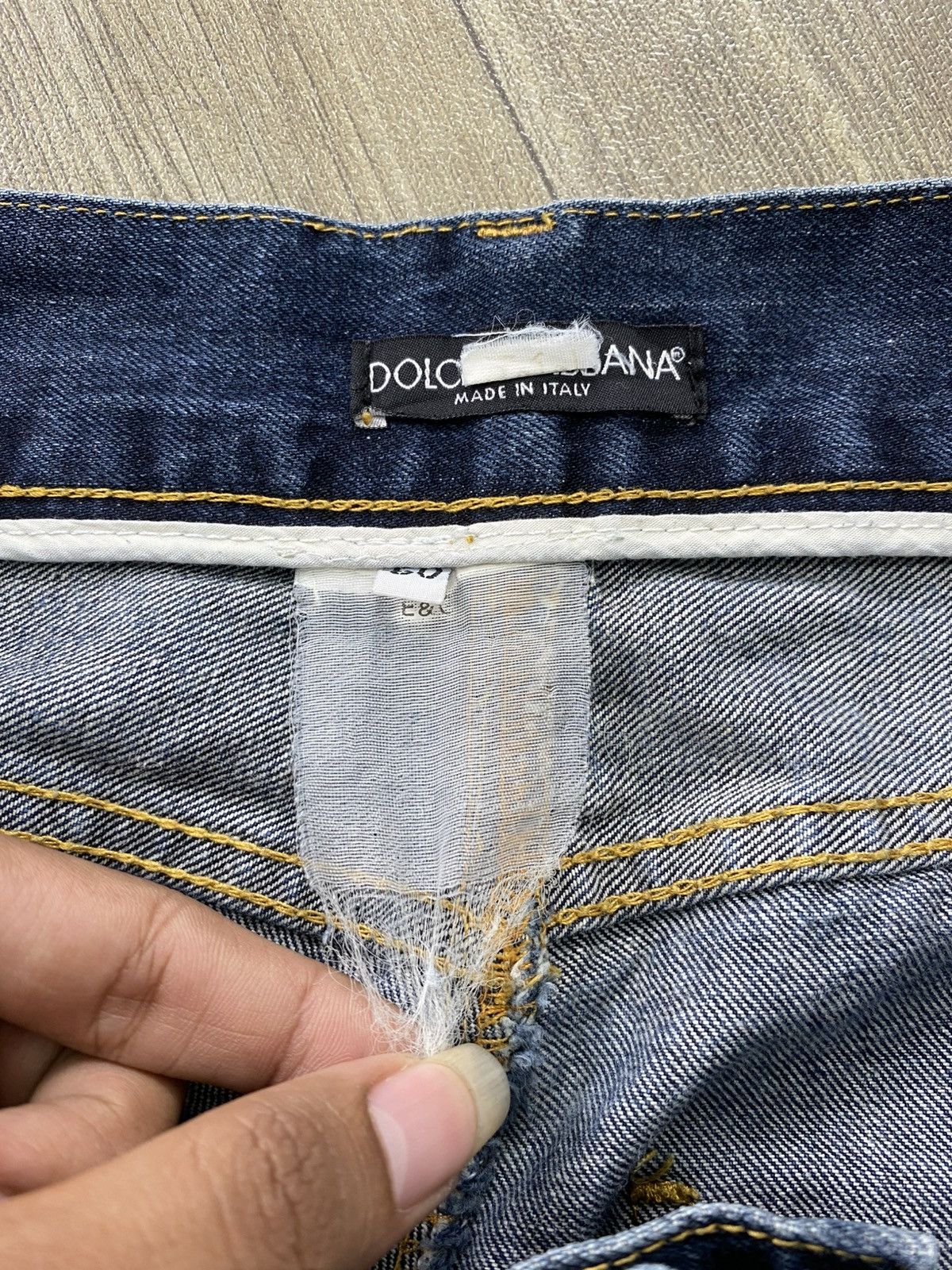 Dolce & Gabbana 2000s Dolce Gabbana Distressed Faded Straight Jeans Luxury Size US 34 / EU 50 - 10 Thumbnail
