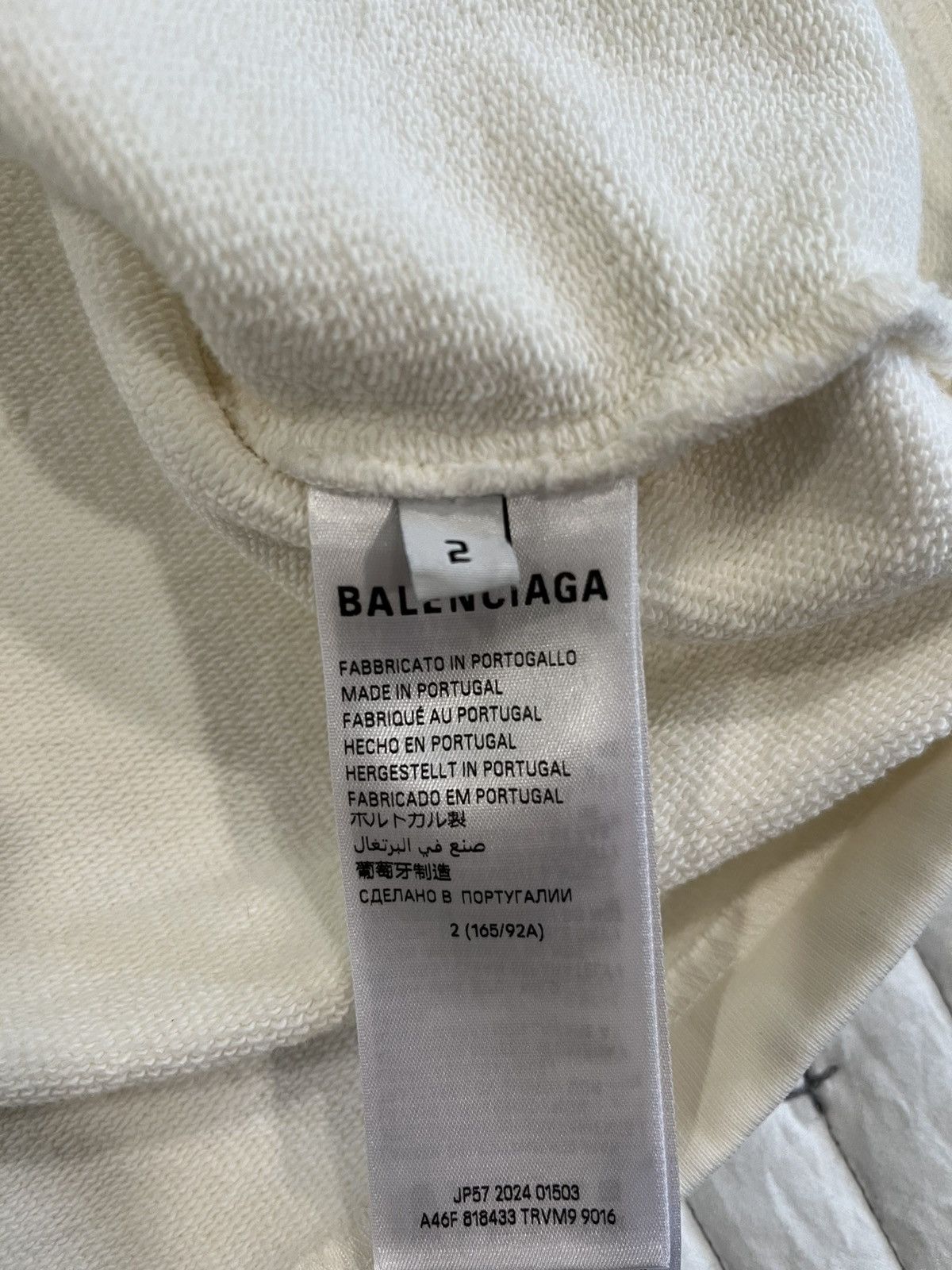 Balenciaga Balenciaga Champ Elysees white hoodie Size US M / EU 48-50 / 2 - 6 Thumbnail