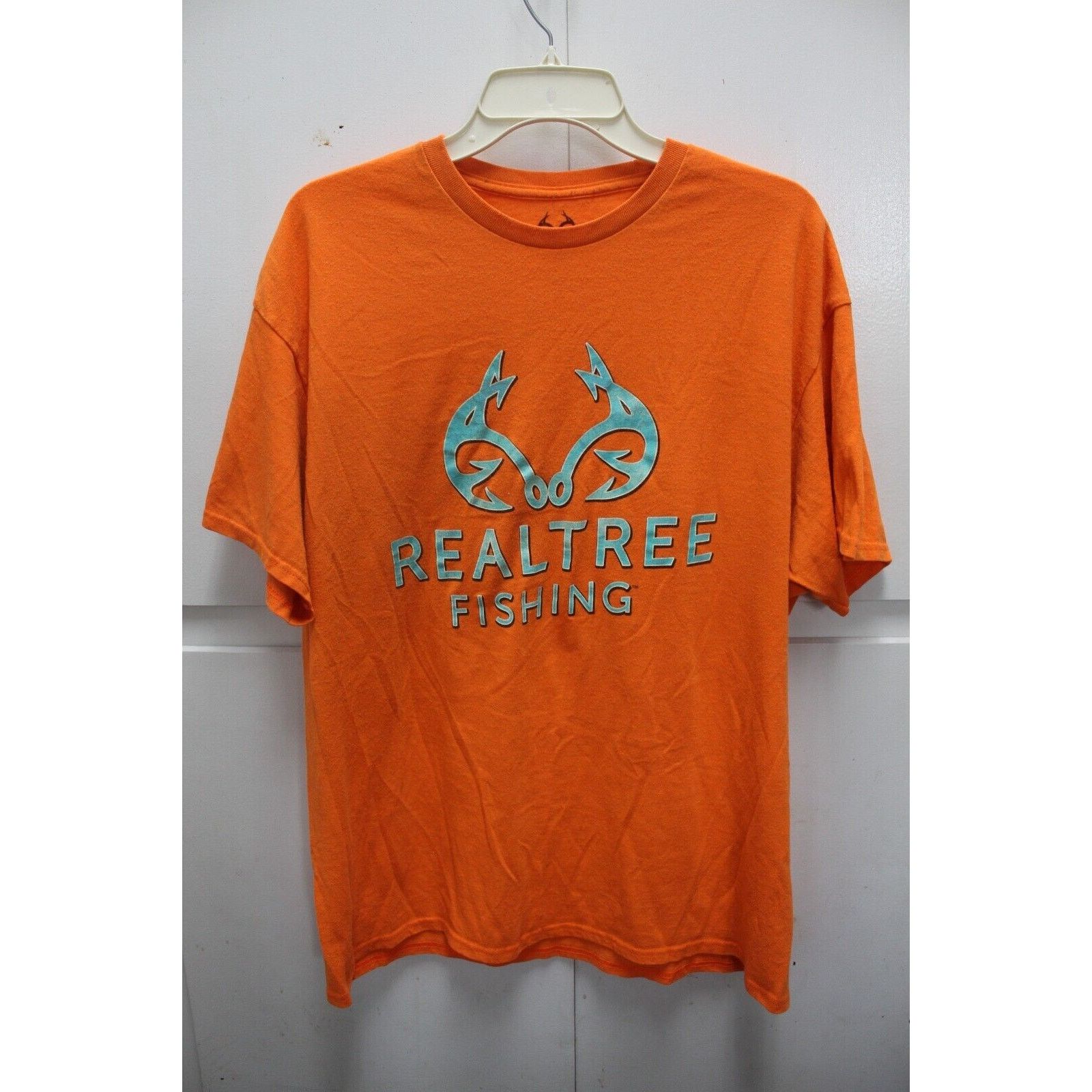 Realtree Realtree Fishing Men's T-Shirt Orange Graphic XL 50% Cotton Size US XL / EU 56 / 4 - 1 Thumbnail