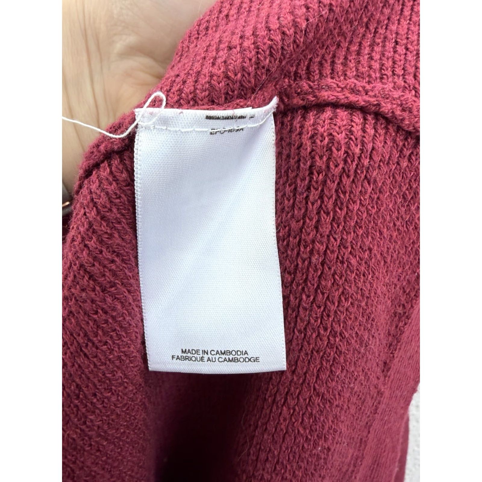 Express Express Womens Sweater Long Sleeve Zip Up Back V-Neck Red L Size L / US 10 / IT 46 - 4 Thumbnail