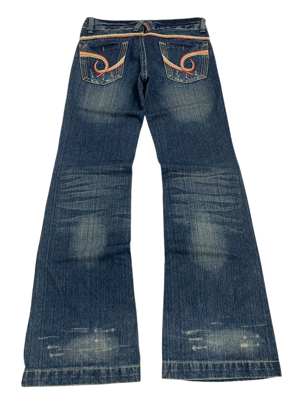 Le Grande Bleu (L.G.B.) Come Stai? Flare Whisker Distressed Japan Fashion Size US 30 / EU 46 - 2 Thumbnail