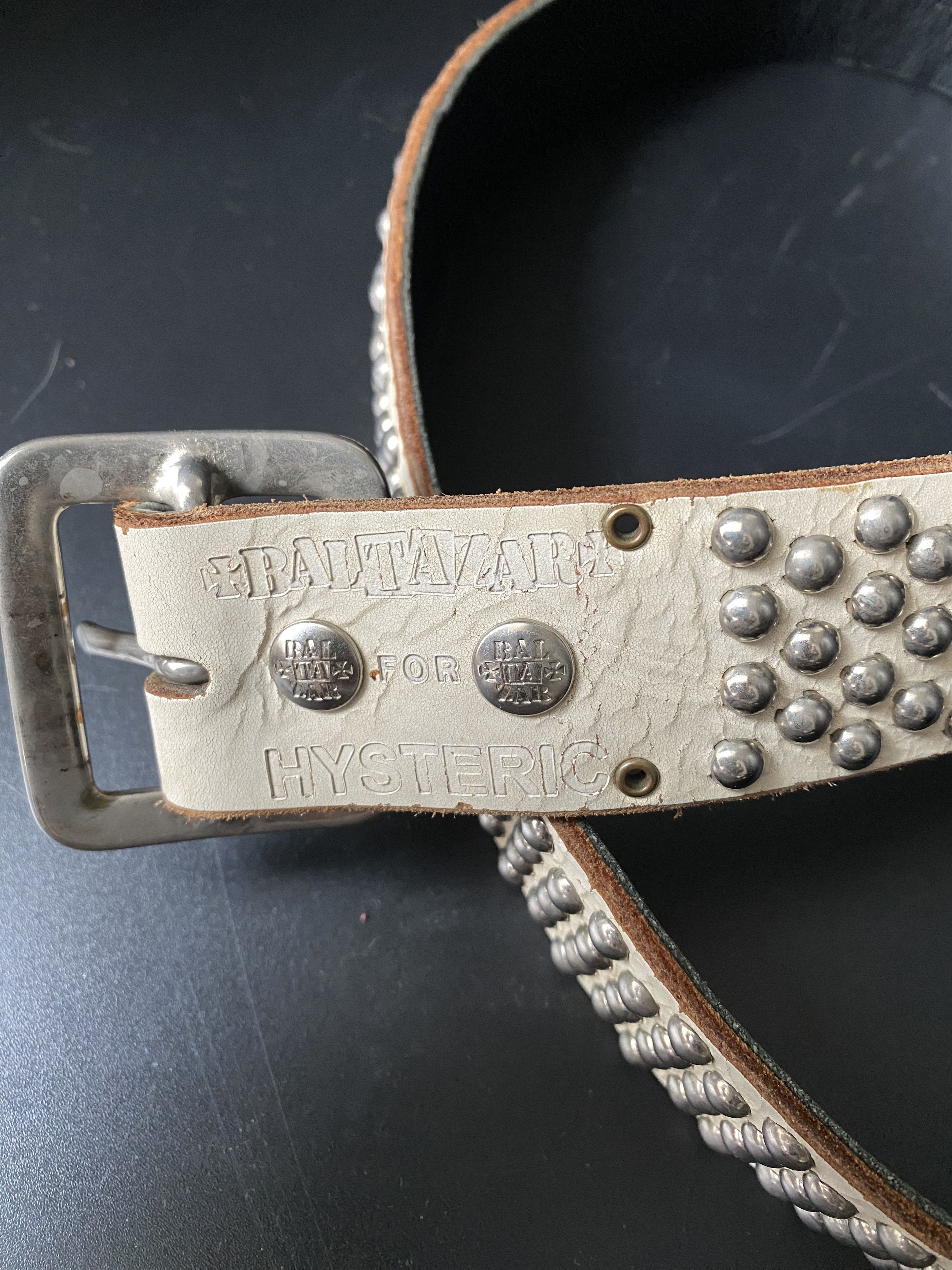 Baltazar Studded Leather Belt, view 3