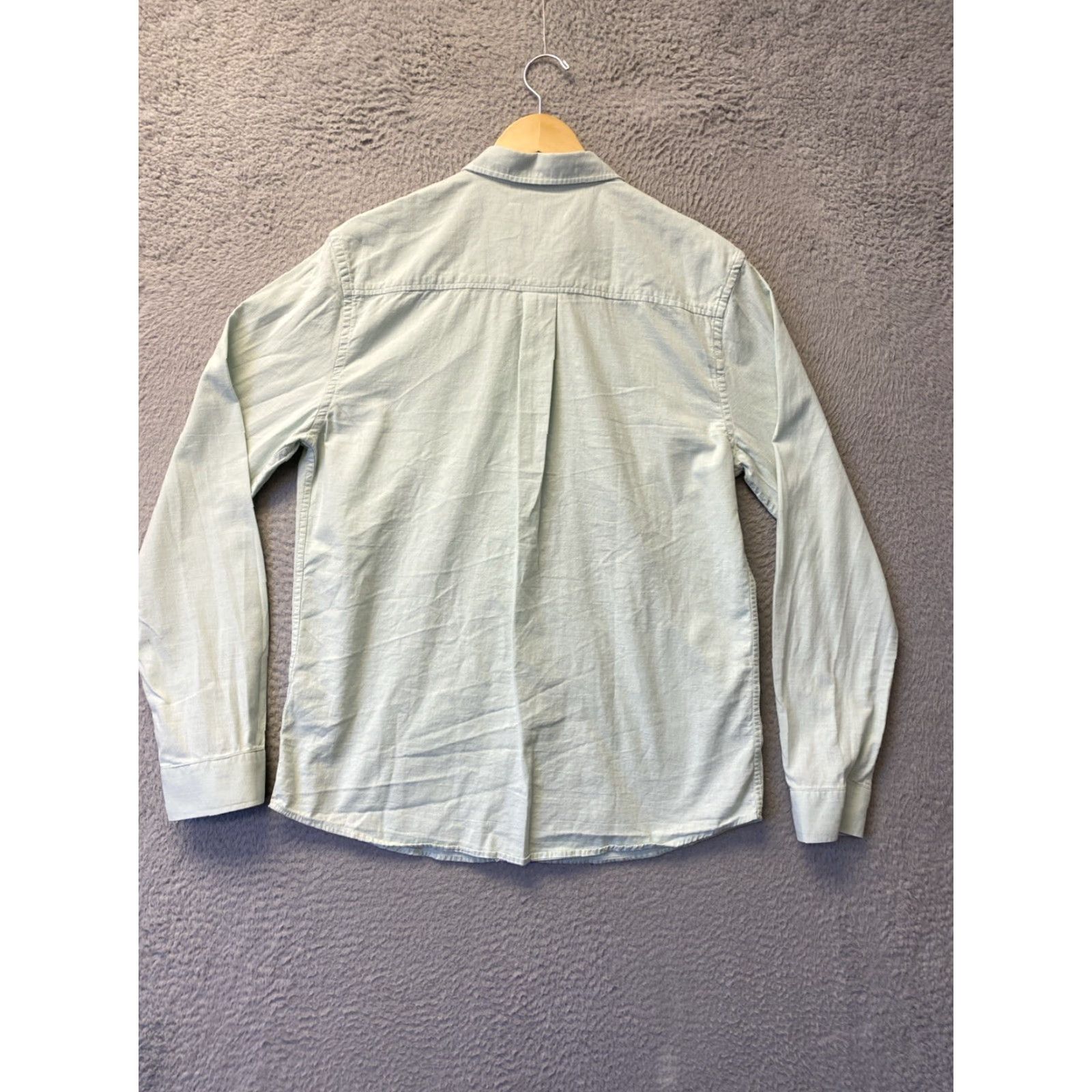 Vintage Jekaoyi Linen Cotton Blend Button-Up Shirt M Light Sage Green Long Sleeve Mens Size US M / EU 48-50 / 2 - 7 Thumbnail