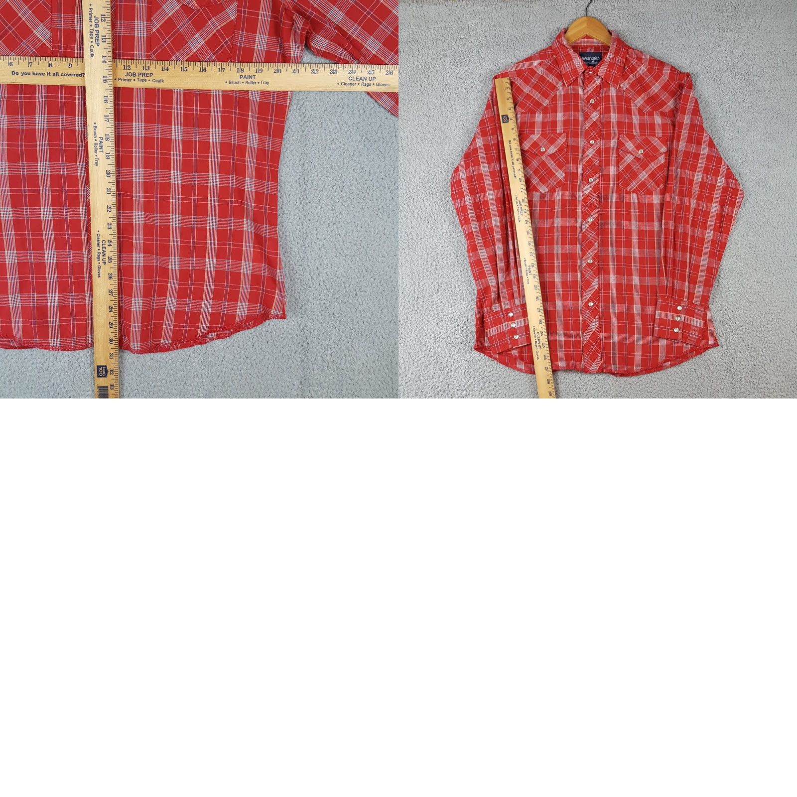 Wrangler VINTAGE Wrangler Shirt Mens M Red Plaid Pearl Snap Button-Up Cowboy Western Workwear Casual 90s Size US M / EU 48-50 / 2 - 8 Thumbnail