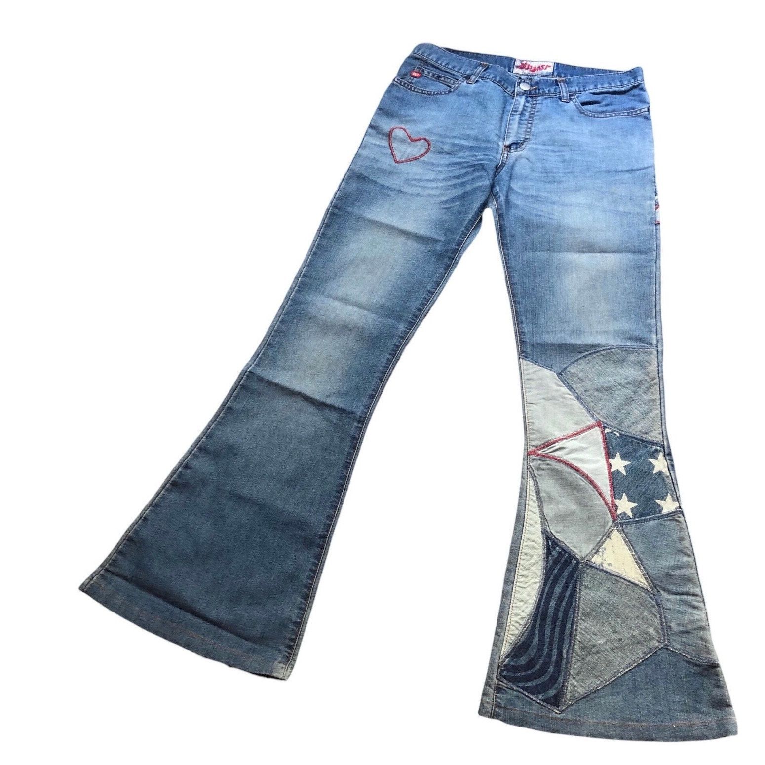 Miss Sixty The Miss Sixty Flare Patchwork Jeans Size 28" / US 6 / IT 42 - 2 Thumbnail