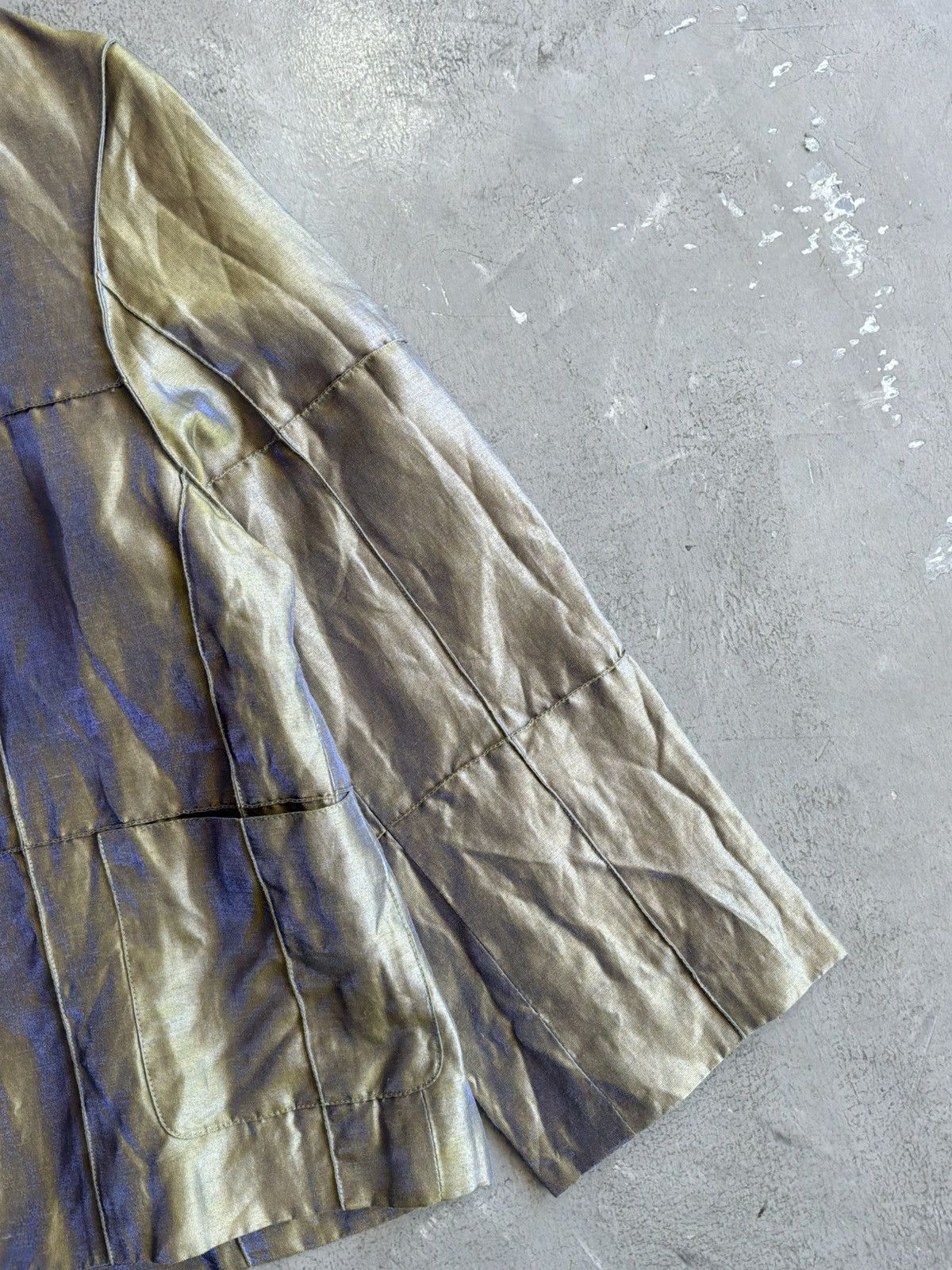 Chanel 1999 Chanel - Metallic Gold Silk Nylon Blazer Size M / US 6-8 / IT 42-44 - 6 Thumbnail