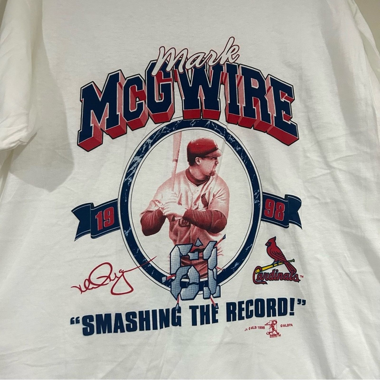Hanes 1998 Mark McGwire St. Louis Cardinals Shirt Size US L / EU 52-54 / 3 - 2 Thumbnail