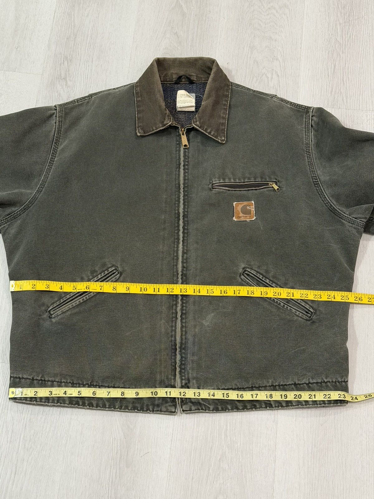 Carhartt Vintage 2001 Carhartt Detroit Jacket J97MOS MossGreen XL USA Size US XL / EU 56 / 4 - 14 Thumbnail