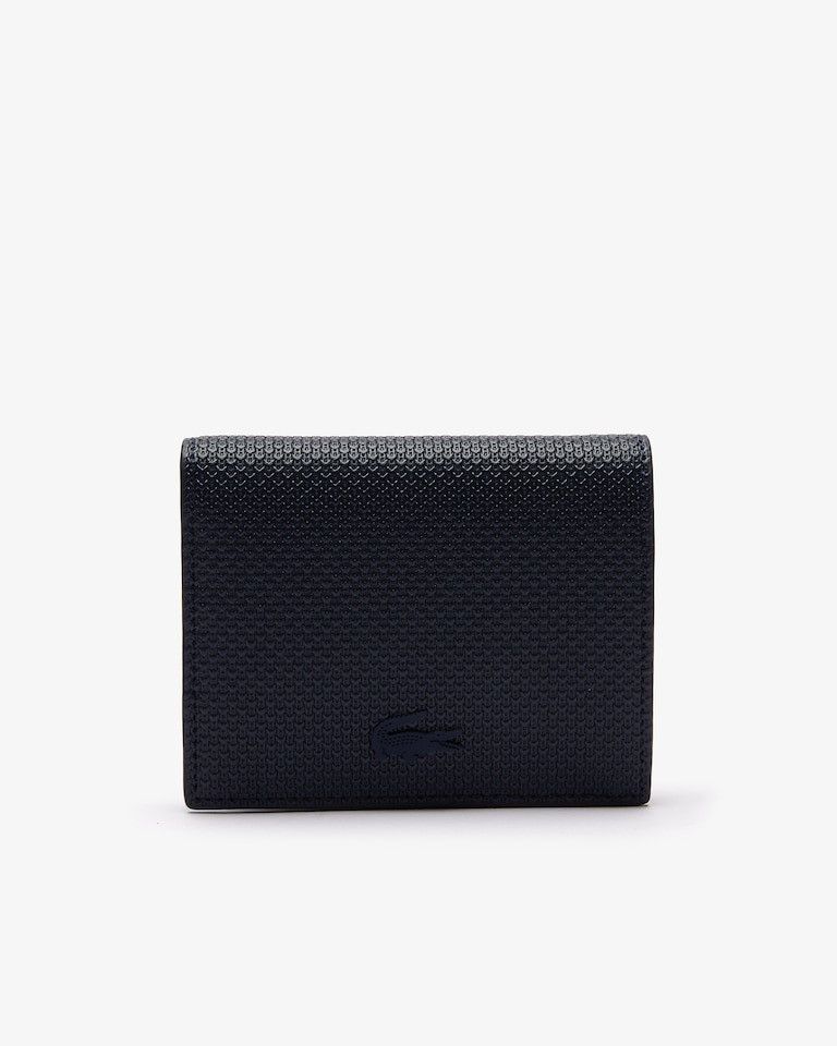Lacoste Lacoste Black Textured Leather Bifold Wallet Coin Pocket NWT Size ONE SIZE - 1 Thumbnail