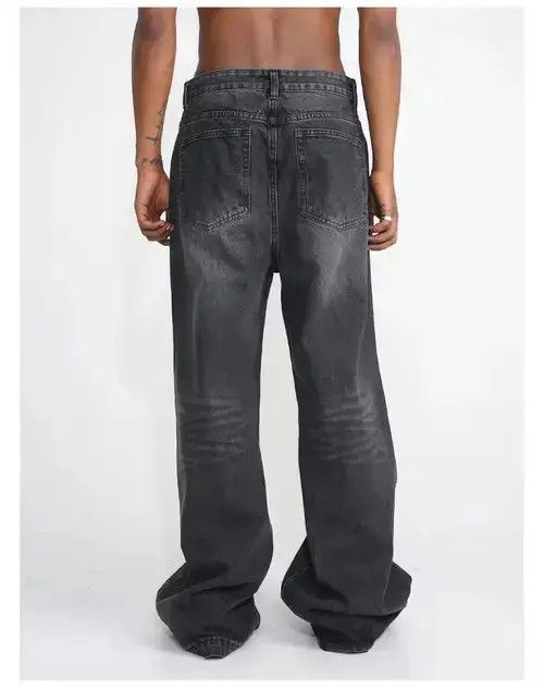 Designer custom flared distressed baggy pants Size US 30 / EU 46 - 4 Thumbnail