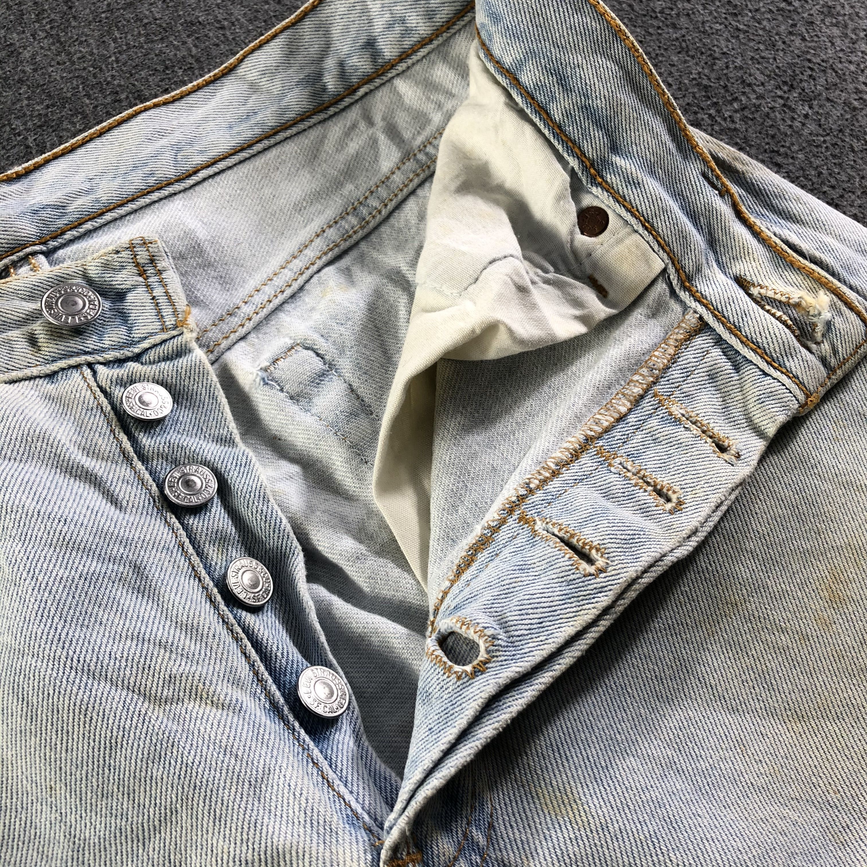 Levi's Vintage Light Wash Levis 501 Jeans-J4596 Size US 30 / EU 46 - 9 Thumbnail