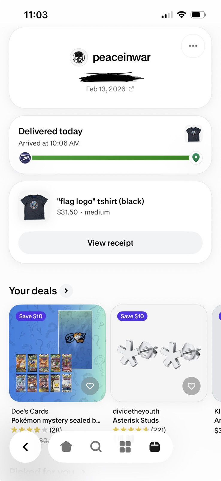 Other Peaceinwar tee Size US M / EU 48-50 / 2 - 6 Thumbnail