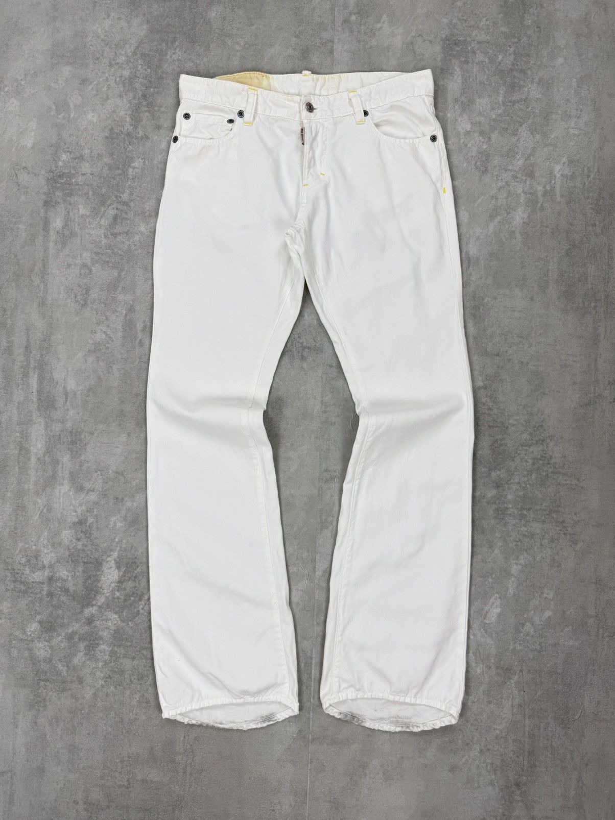 Dsquared2 Dsquared2 Big Cheif Flated White Jeans Cotton/Linen size 48 Size 30" / US 8 / IT 44 - 1 Thumbnail
