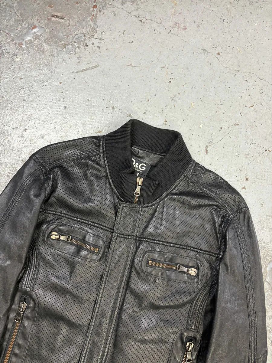 Dolce & Gabbana SS2005 Dolce & Gabbana Multi Pocket Black Leather Biker Jacket Size US M / EU 48-50 / 2 - 5 Thumbnail