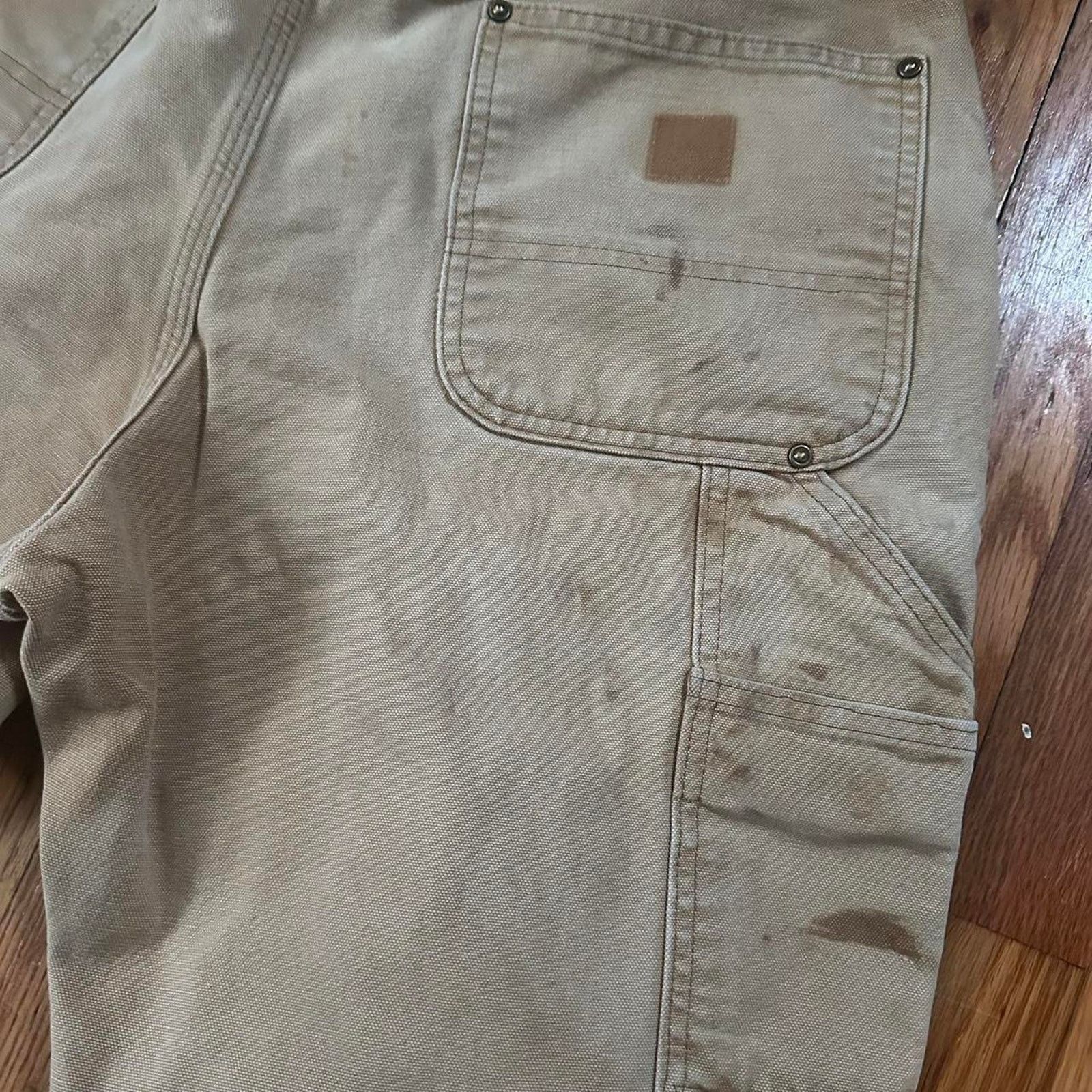 Carhartt Carhartt Double Knee Jeans B136 BRN Distressed size 34x32 Size US 34 / EU 50 - 4 Thumbnail