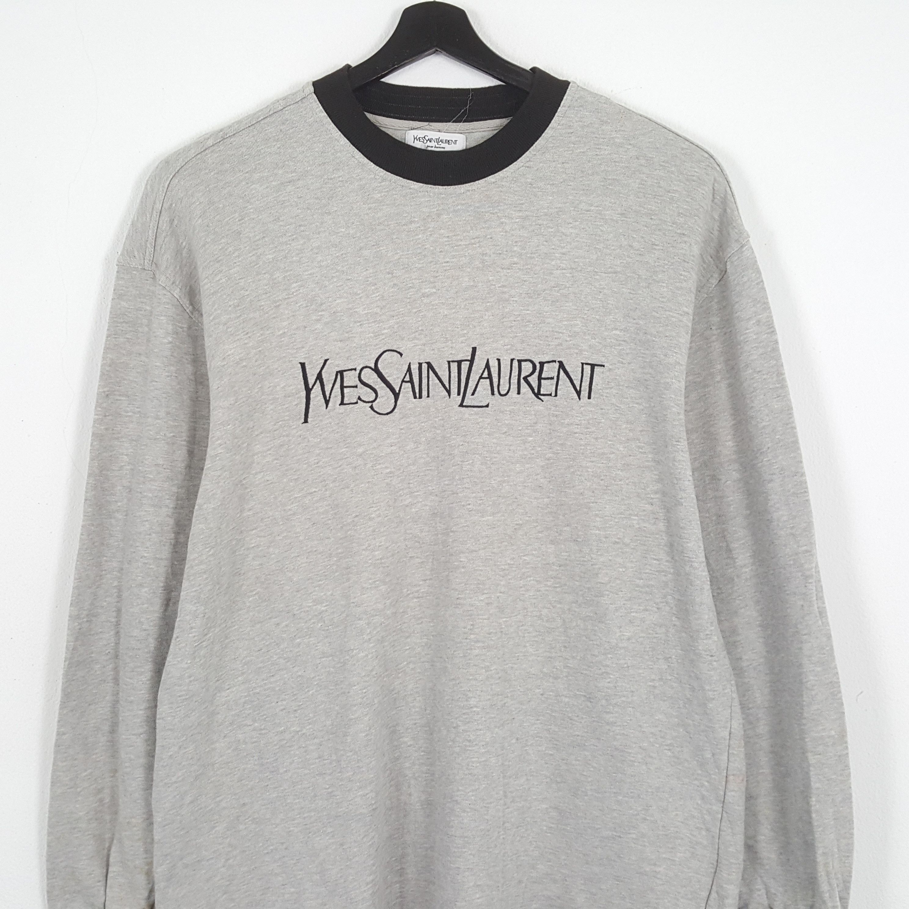 Vintage × Yves Saint Laurent YVES SAINT LAURENT Luxury Brand Spellout Design Tshirt Size US XL / EU 56 / 4 - 2 Thumbnail