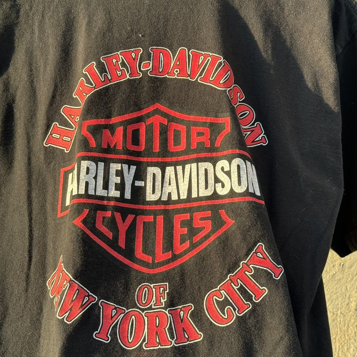 Harley Davidson × Vintage Vintage 2004 Harley Davidson New York Washed Black Tee Size US L / EU 52-54 / 3 - 3 Thumbnail