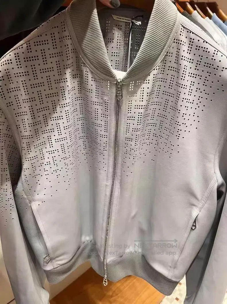 Hermes Hermes Men's Mesh Leather Jacket Size US M / EU 48-50 / 2 - 2 Thumbnail