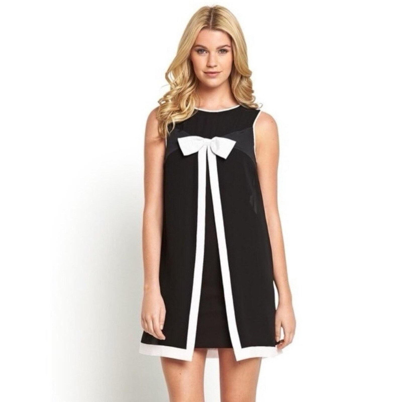 ted baker black bow dress Ted Baker London Navy Bow-Detail Mini Dress