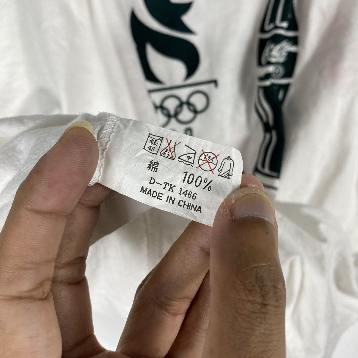 Coca Cola × USA Olympics × Vintage VINTAGE 90's OLYMPIC DAY RUN 100TH ANNIVERSARY TEE Size US L / EU 52-54 / 3 - 11 Thumbnail