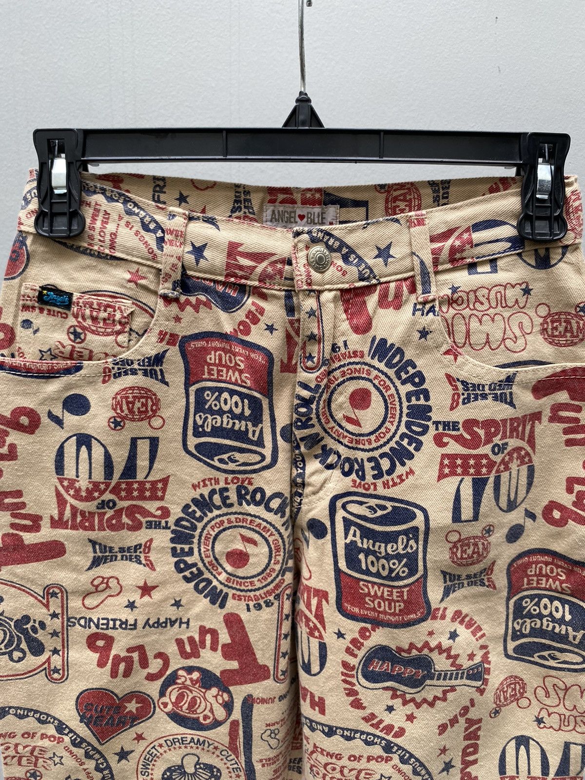 Hysteric Glamour Y2K Angle Blue Full Print Flared Pants Distressed Size US 26 / EU 42 - 3 Thumbnail