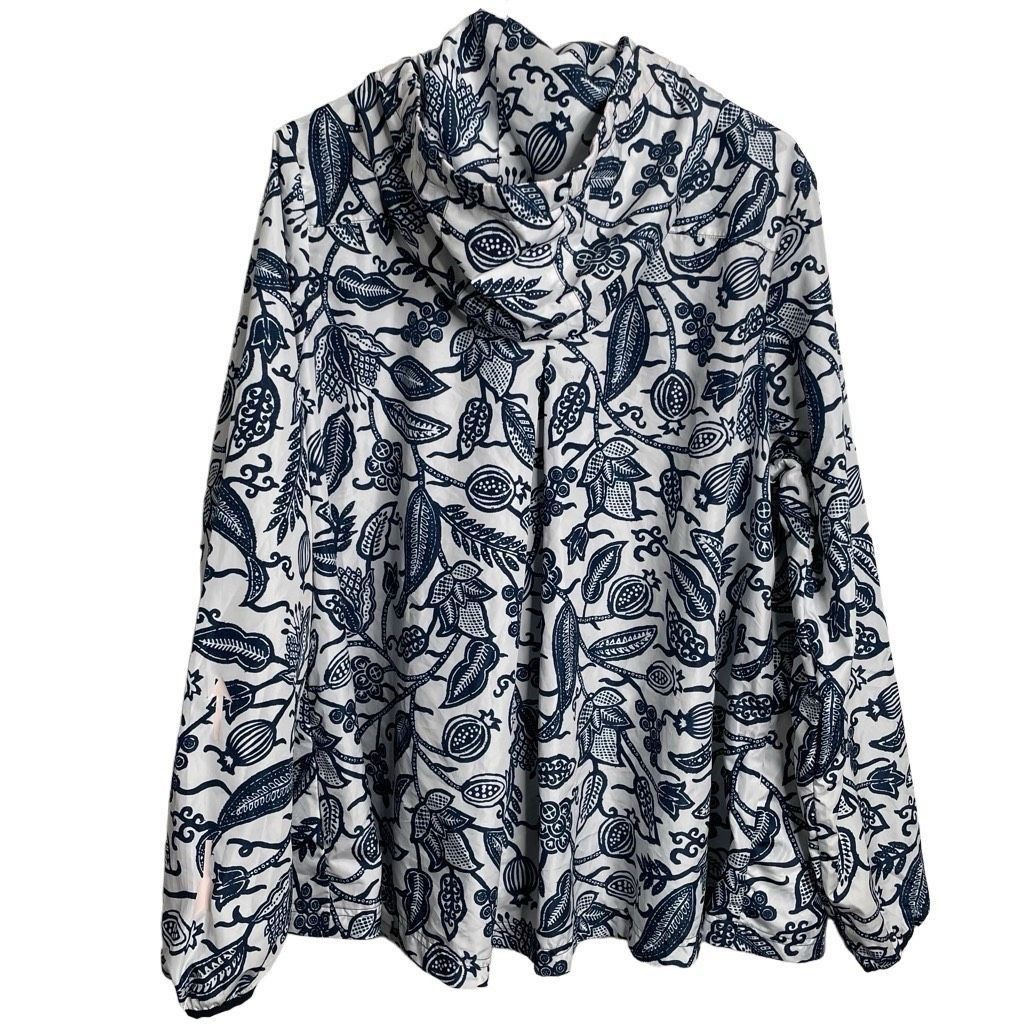 The Upside The Upside Womens Jacket 8 Blue Floral Batik Serena Anorak H Size M / US 6-8 / IT 42-44 - 2 Thumbnail