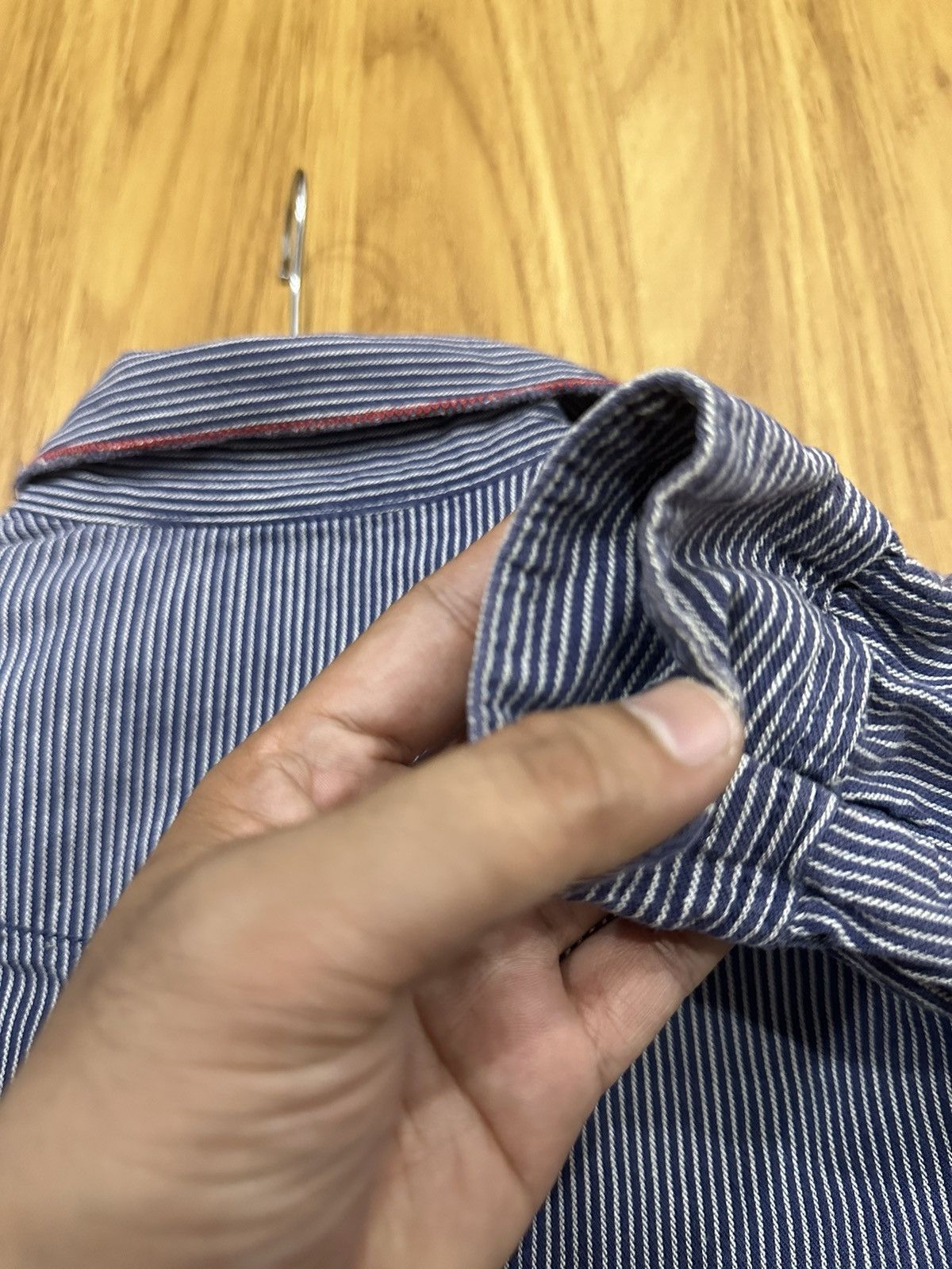 45rpm 45Rpm Metal Button Logo Hickory Stripes Shirt Fit XS Size US XS / EU 42 / 0 - 20 Thumbnail