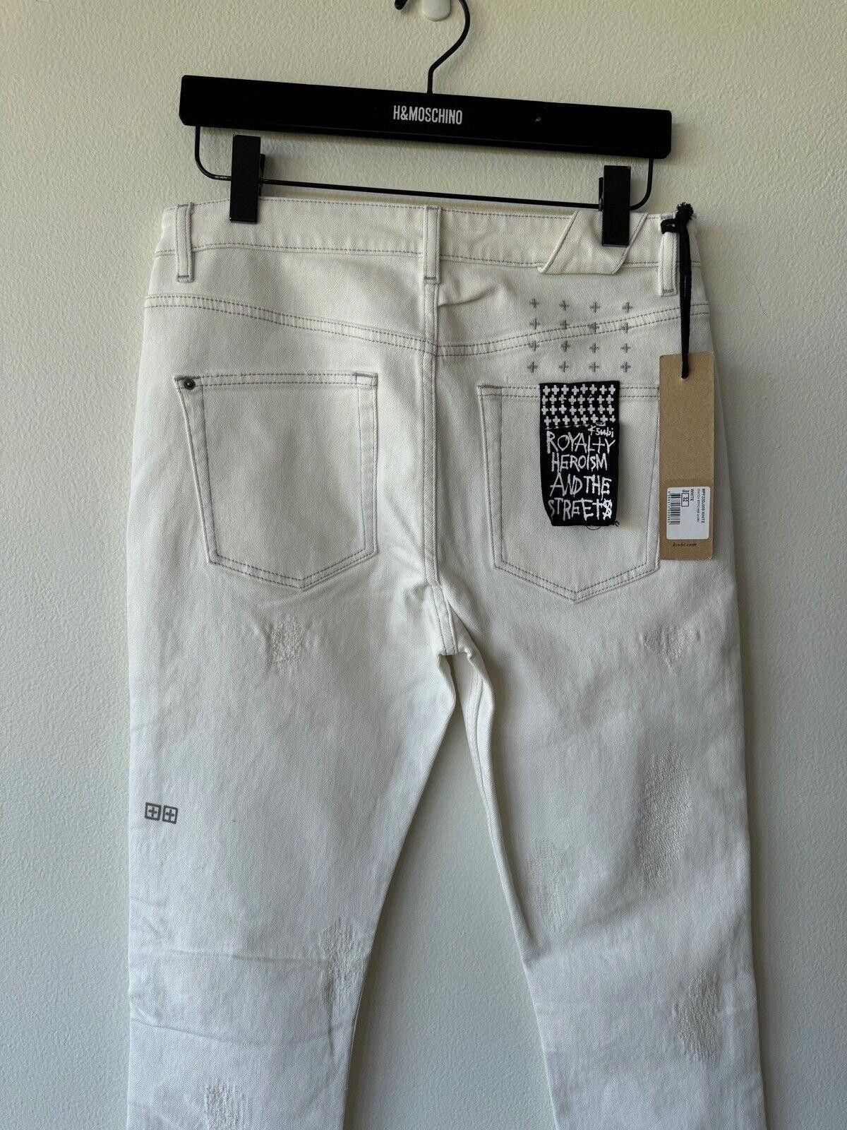 Ksubi new Ksubi mens denim jean chitch 32 stitches ivory white rip Size US 32 / EU 48 - 6 Thumbnail