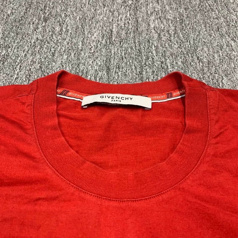 Givenchy Givenchy Givenchy Red Logo Short Sleeve TShirt -2507 Size US L / EU 52-54 / 3 - 4 Thumbnail