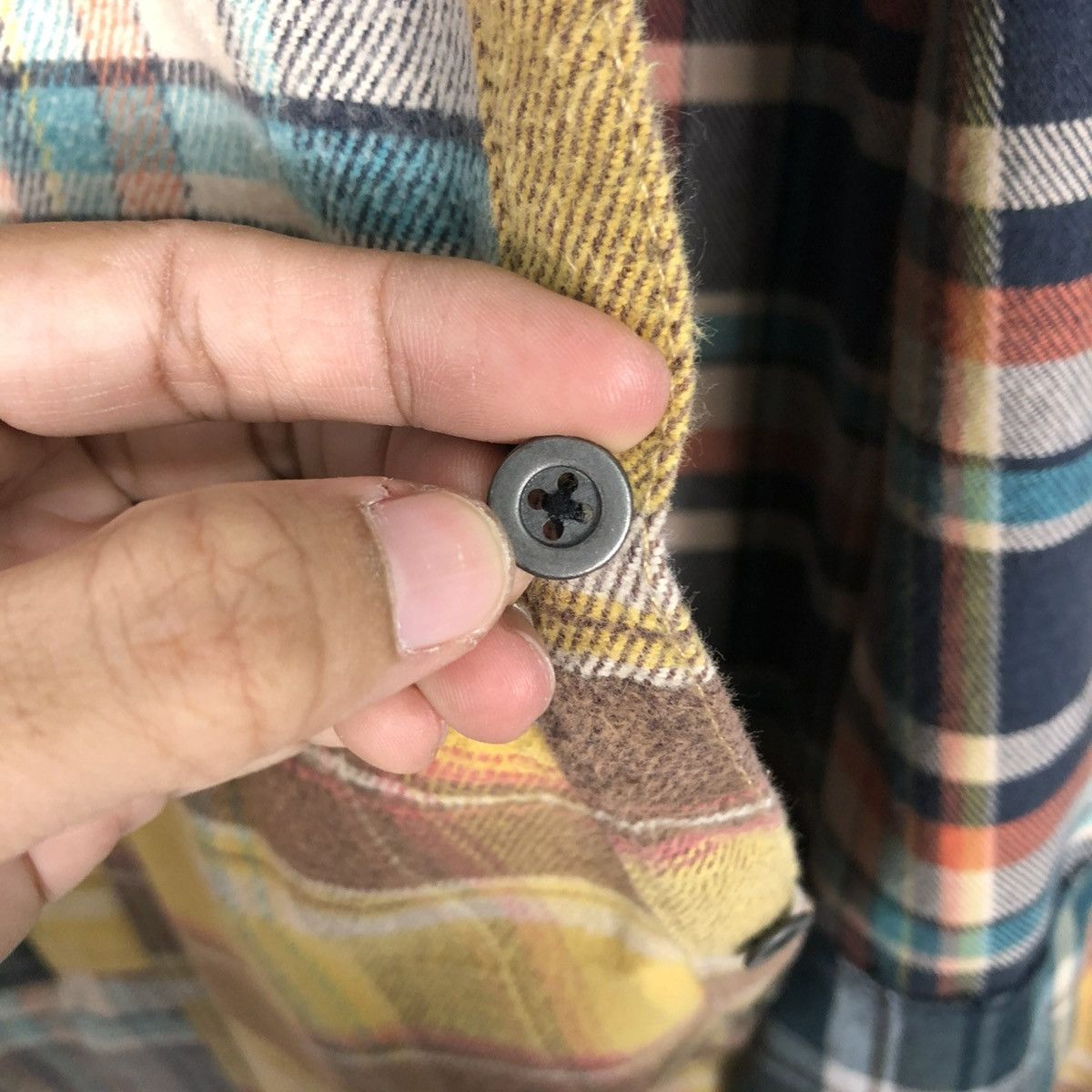 Hysteric Glamour 🔥VINTAGE SHIRT BUTTON JACKET PATCHWORK TARTAN DRUG STORE’S Size US L / EU 52-54 / 3 - 18 Thumbnail