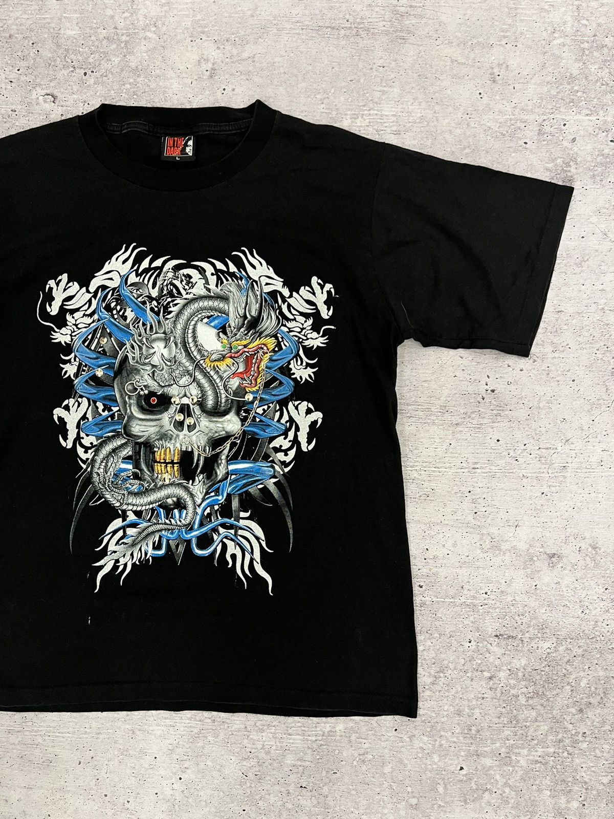 Japanese Brand × Vintage 🩸RARE🩸In The Dark Vintage Dragon Y2k T Shirt Size US L / EU 52-54 / 3 - 3 Thumbnail