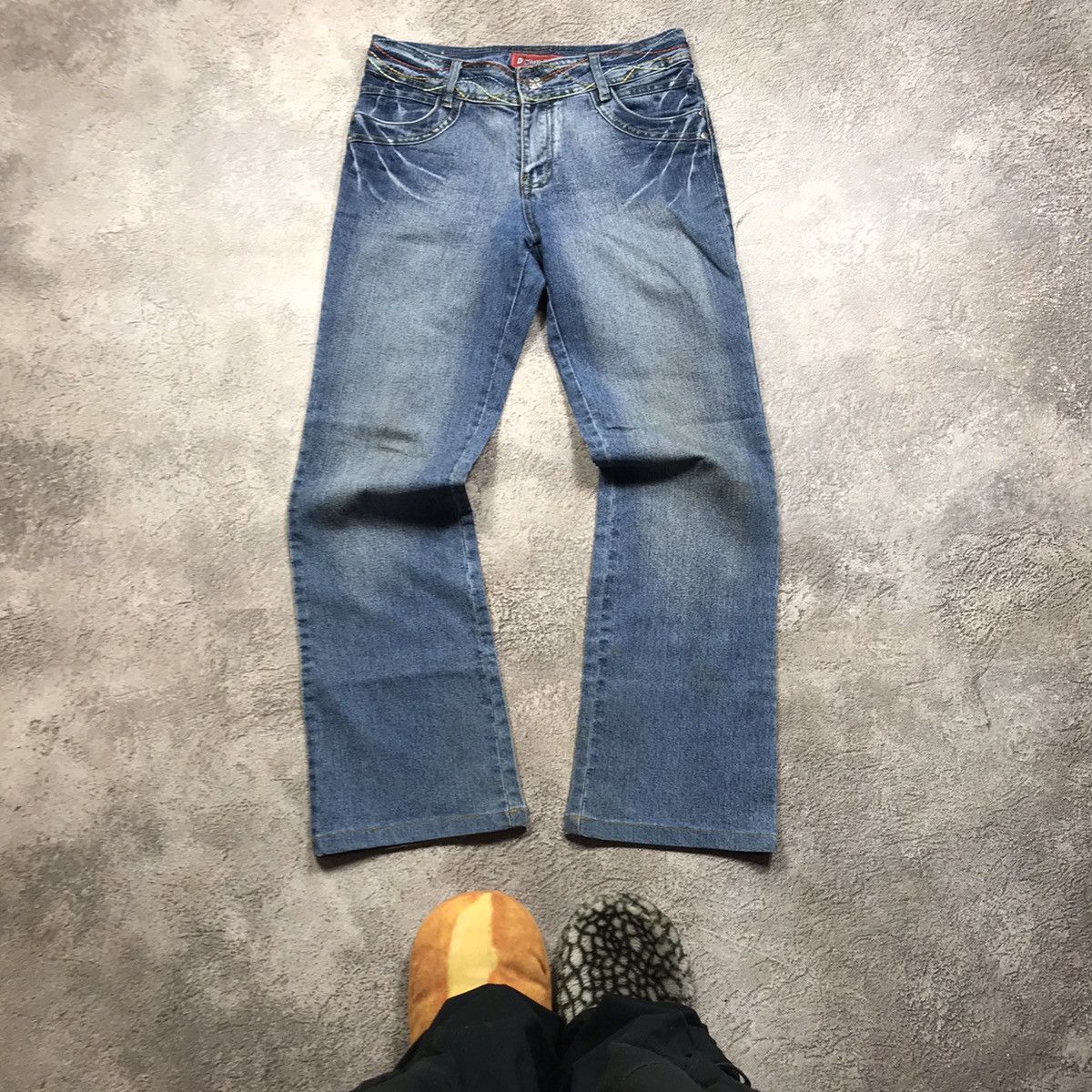 Vintage Vintage 90s Distressed Baggy Jeans Grunge Thrashed Skate 29 Size 29" - 1 Thumbnail