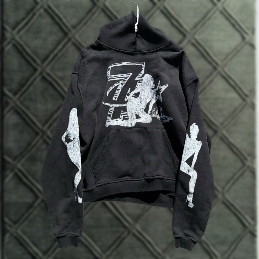 Vintage Triple Sevens x Booby Trap Hoodie Black Small Men S Pullover Trap Hoodie Size US S / EU 44-46 / 1 - 1 Thumbnail