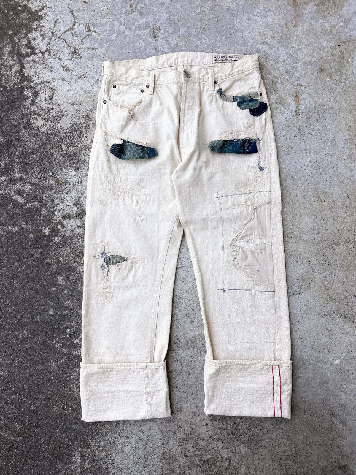 Kapital Kountry 2012 Kountry Selvedge Buckleback Boro Denim Patchwork jean Size US 34 / EU 50 - 1 Thumbnail