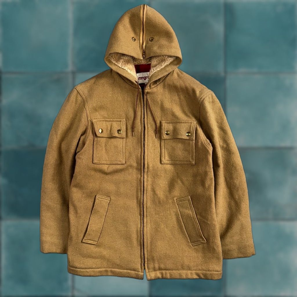 McGregor VINTAGE McGREGOR Jacket Wool Lined Hooded Ranch Field Barn Hunting Coat 60s 70s Sz 38 Mens Size US XXS / EU 40 - 1 Thumbnail