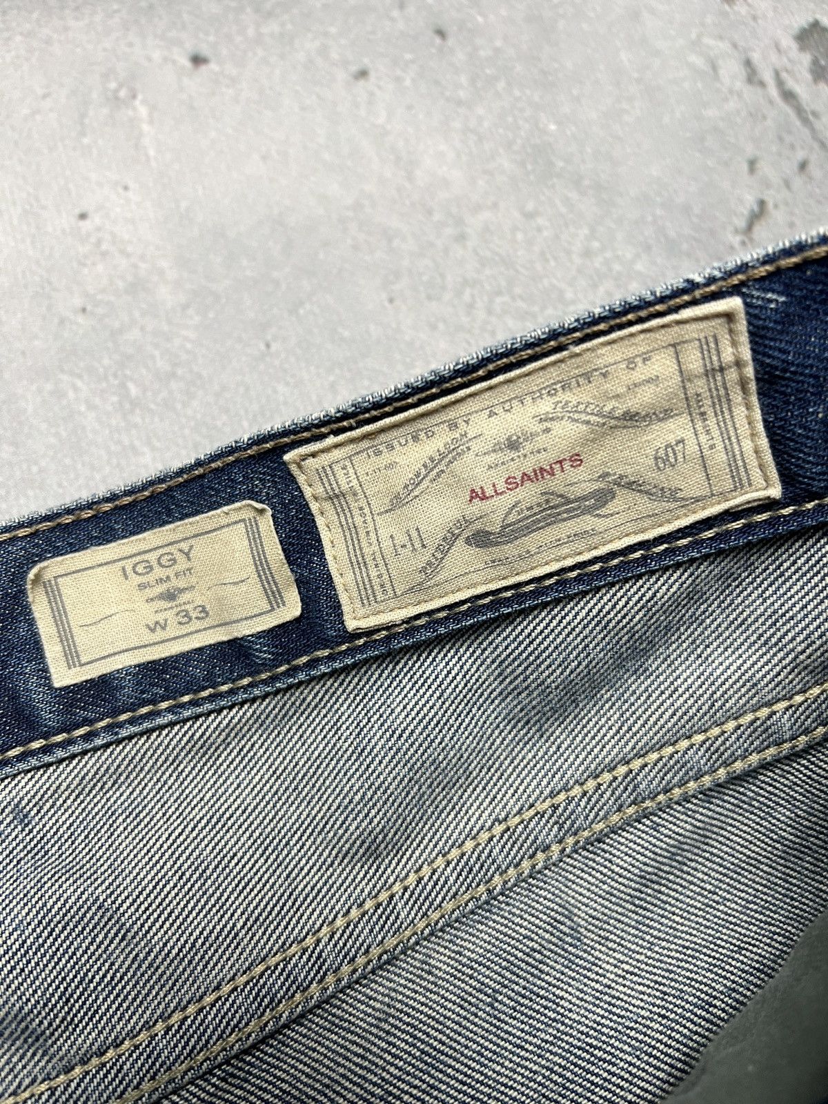 Allsaints Mens AllSaints Jeans Denim Pants ES IGGY y2k luxury W33 Rare Size US 34 / EU 50 - 12 Thumbnail