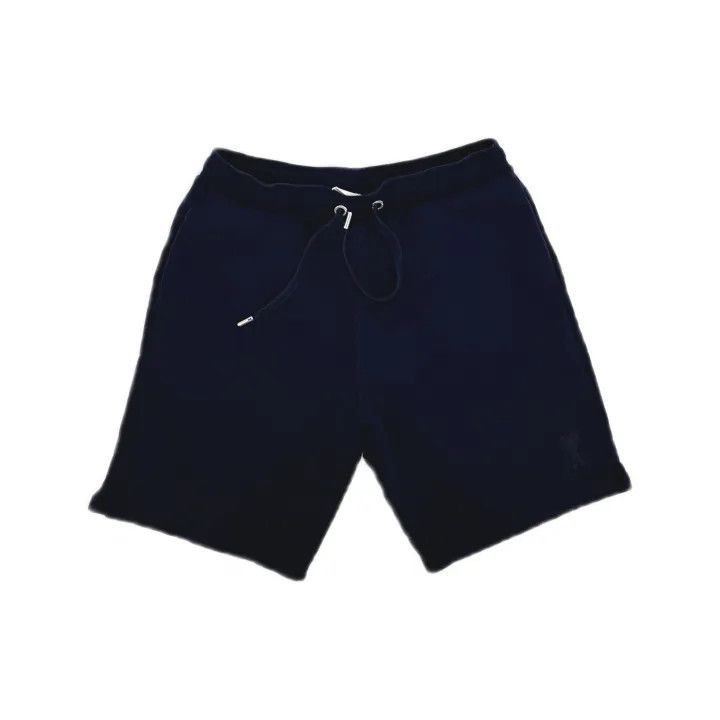 AMI AMIPARIS Navy Logo Embroidered Casual Shorts -2507 Size US 34 / EU 50 - 2 Thumbnail