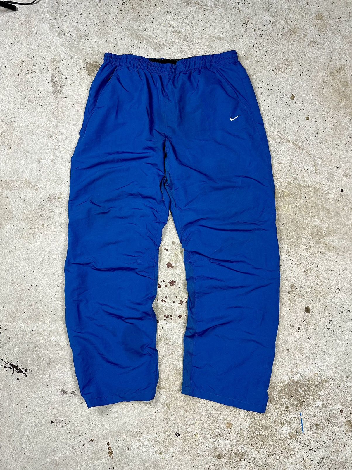 Nike × Vintage Vintage Y2K Nike Baggy Blue Track Pants Swoosh Size US 34 / EU 50 - 1 Thumbnail