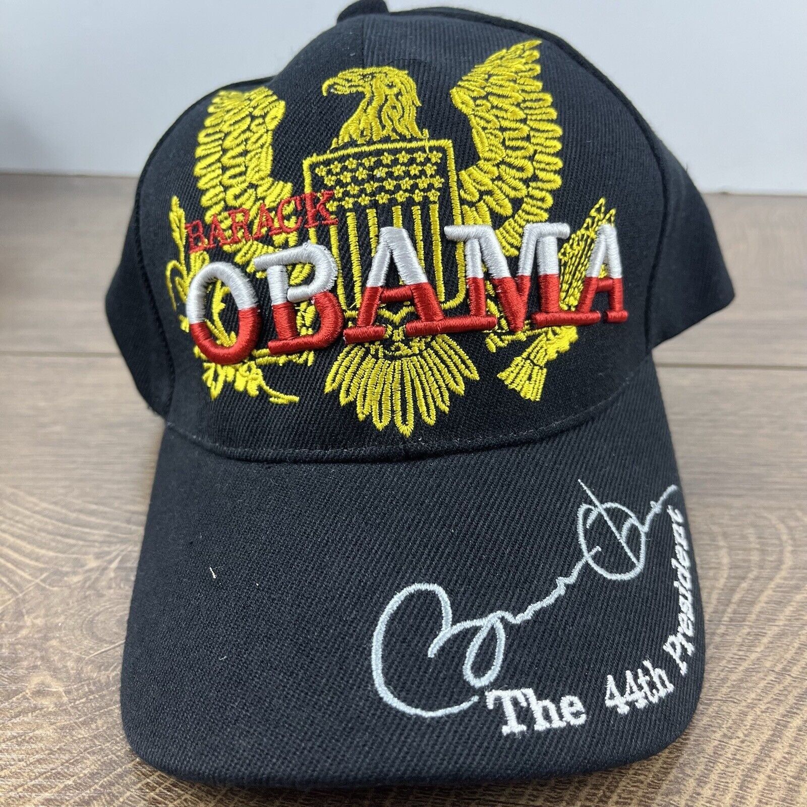 Other Barack Obama Hat 44th President Black Hat Adjustable Hat Bla Size ONE SIZE - 4 Thumbnail