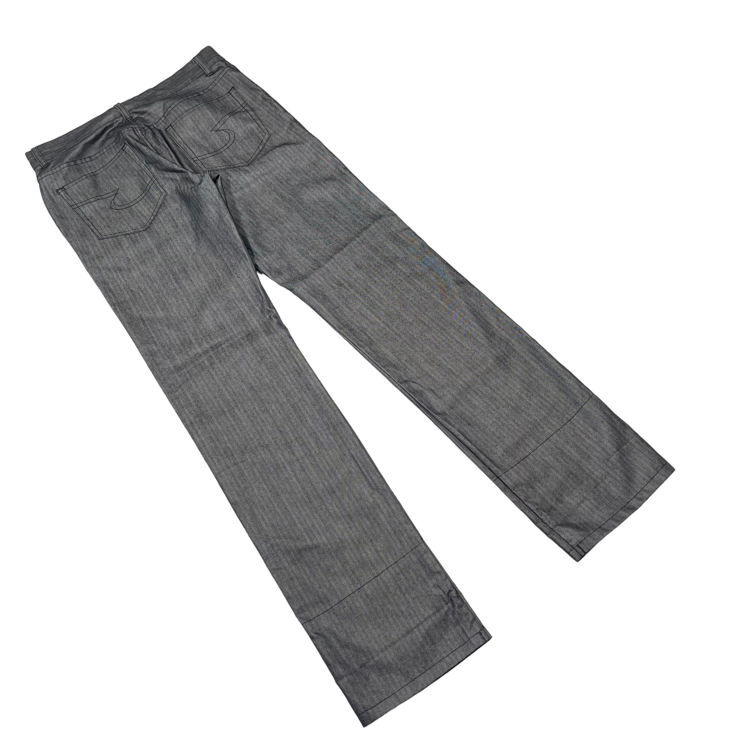 If Six Was Nine × KMRii × semanticdesign Semantic Striped Texture Punk Japanese Pants Size US 30 / EU 46 - 6 Thumbnail