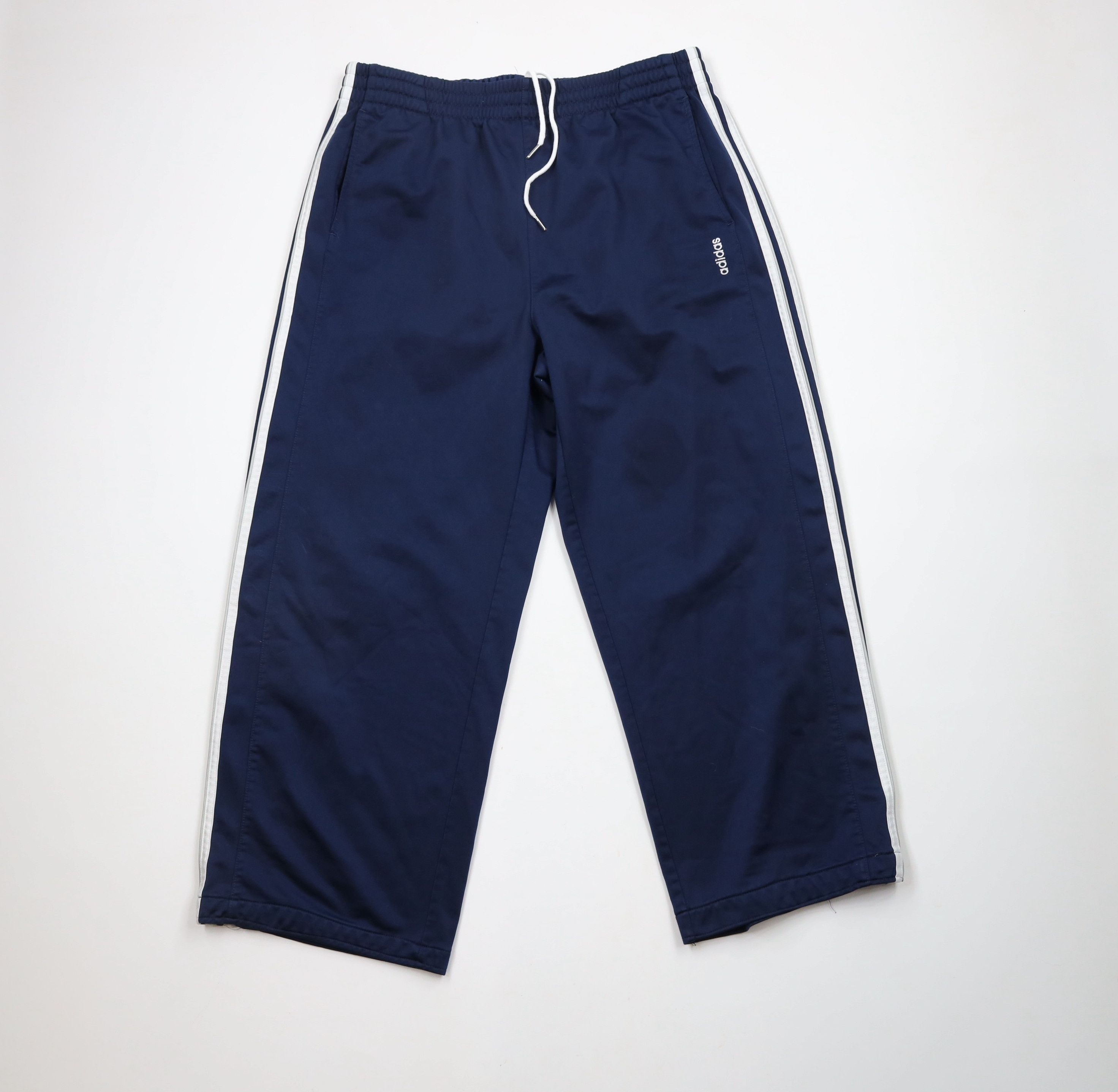 Adidas × Vintage Vintage Y2K 2005 Adidas Spell Striped Wide Leg Pants Blue Size US 38 / EU 54 - 1 Thumbnail