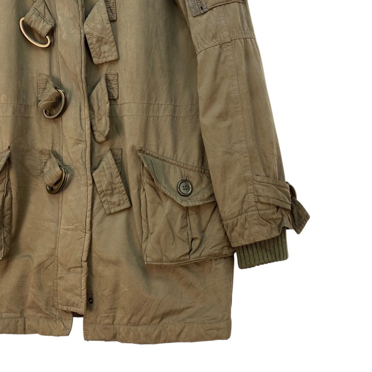 If Six Was Nine 💥Japanese Brand OwnZone Military Style Faux Fur Parka Jacket Size M / US 6-8 / IT 42-44 - 5 Thumbnail