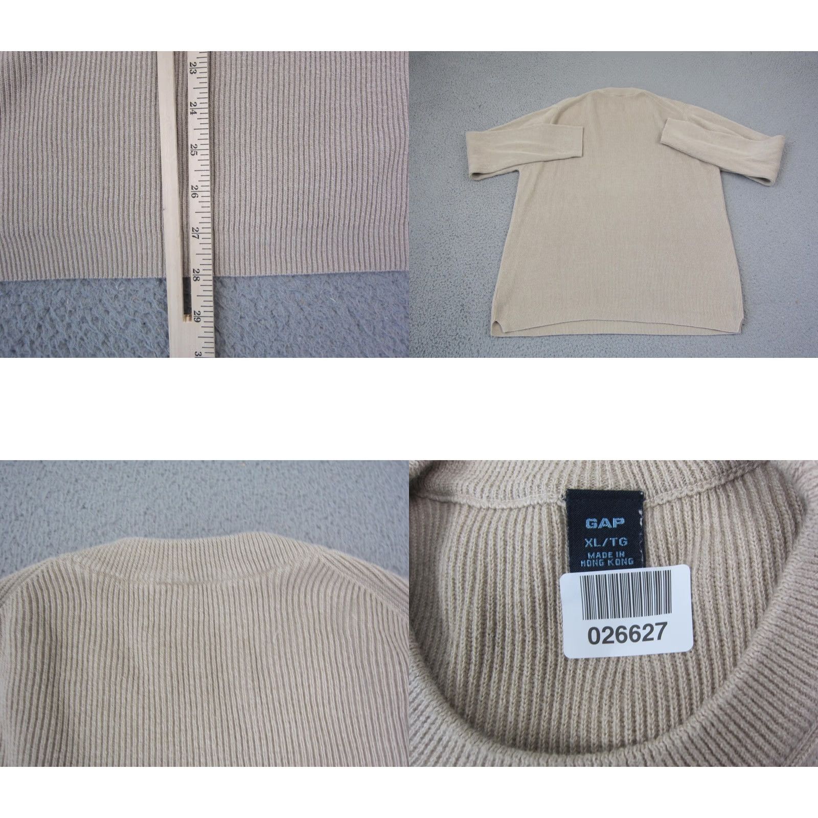 Gap VINTAGE GAP Sweater Womens XL Brown Crewneck Knit Pullover 80s 90s City Classic Logo Shirt Men? Size XL / US 12-14 / IT 48-50 - 8 Thumbnail