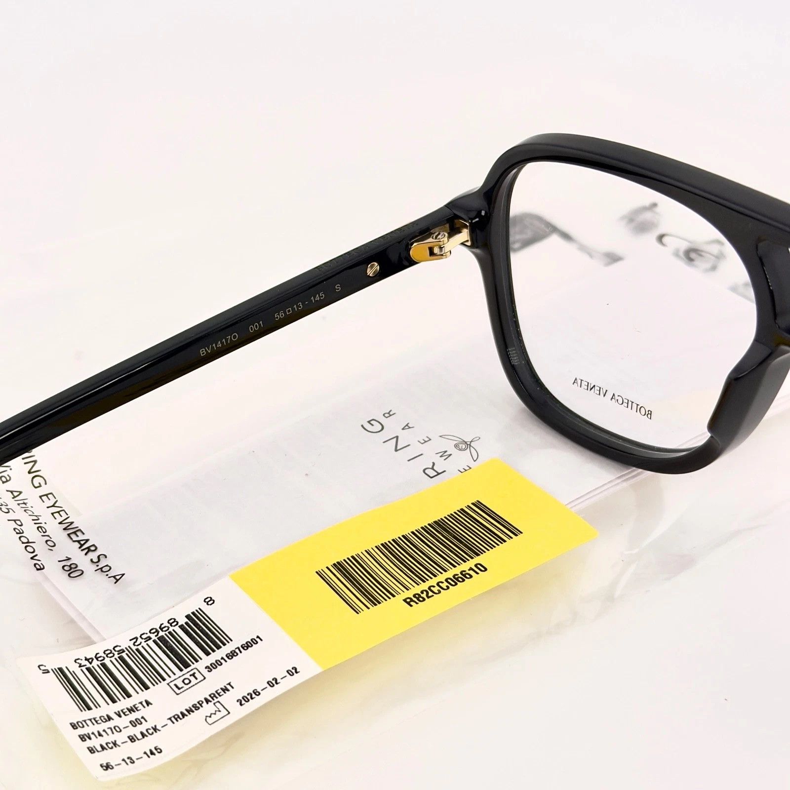 Bottega Veneta BOTTEGA VENETA 1417 CLASSIC BV1417O Optical Eyeglasses 001 Size ONE SIZE - 6 Thumbnail