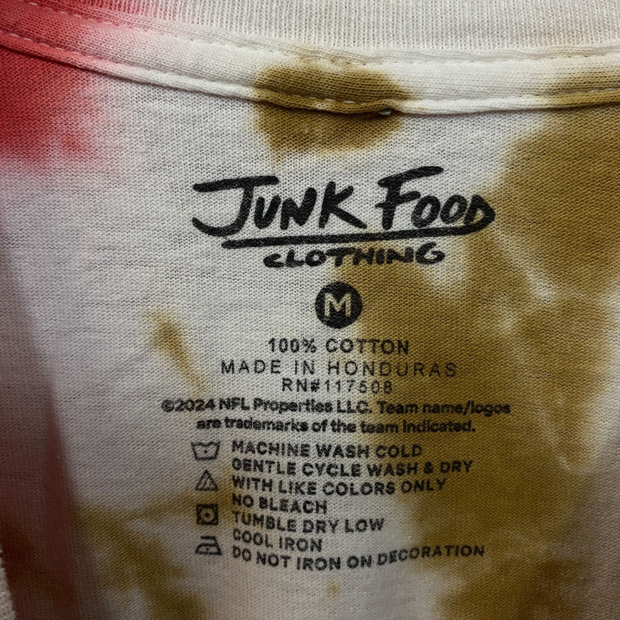 Junk Food San Francisco 49ers Football Tie-Dye T-Shirt Medium Size US M / EU 48-50 / 2 - 4 Thumbnail