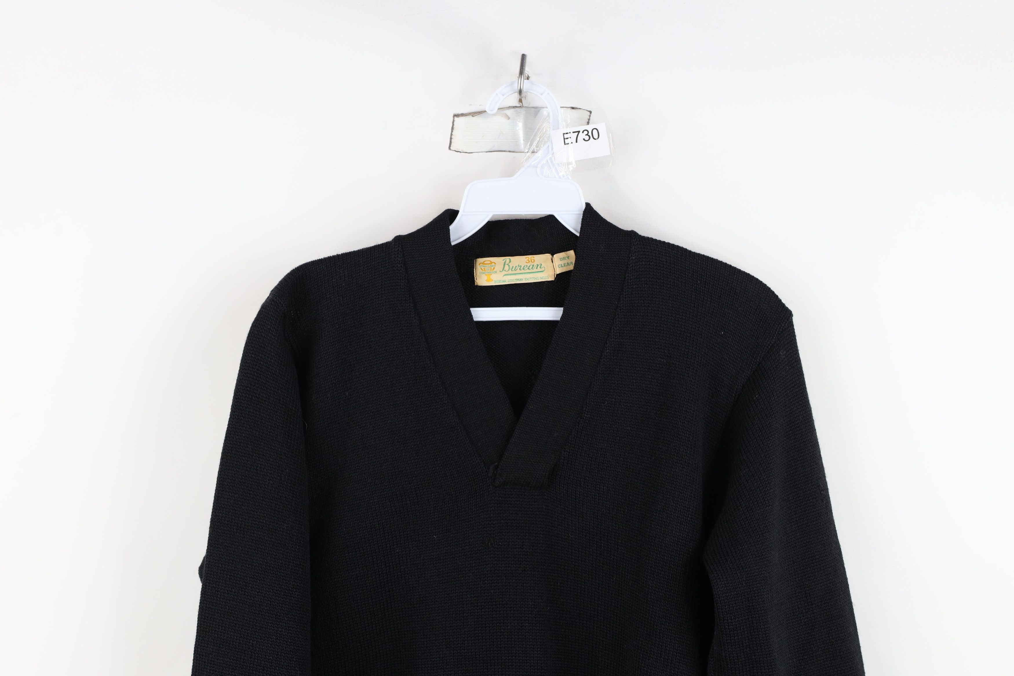 Vintage Vintage 50s 60s Streetwear Varsity Letterman Sweater Black Size XS / US 0-2 / IT 36-38 - 2 Thumbnail